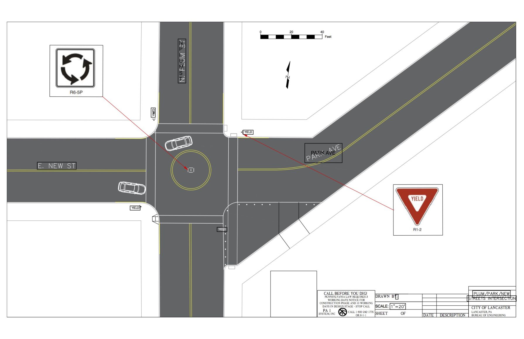 Lancaster City roundabout